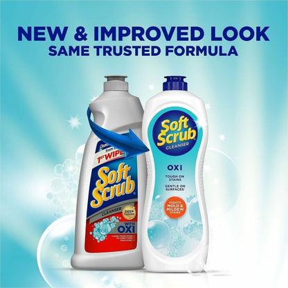Soft Scrub Total Bath/Kitchen Cleanser, 24 fl oz (0.8 quart), Fresh Scent (DIA07226EA)
