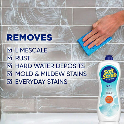 Soft Scrub Total Bath/Kitchen Cleanser, 24 fl oz (0.8 quart), Fresh Scent (DIA07226EA)