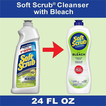 Soft Scrub Bleach Cleanser, 24 fl oz (0.8 quart), Fresh Scent (DIA07222EA)