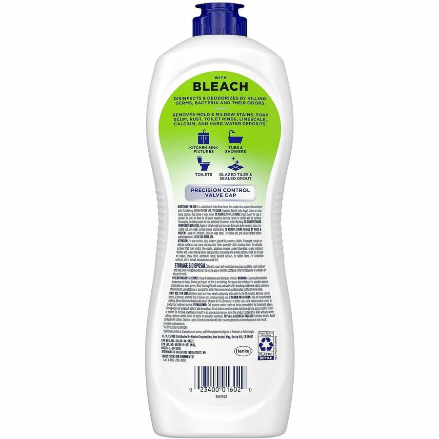 Soft Scrub Bleach Cleanser, 24 fl oz (0.8 quart), Fresh Scent (DIA07222EA)