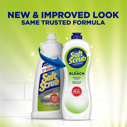 Soft Scrub Bleach Cleanser, 24 fl oz (0.8 quart), Fresh Scent (DIA07222EA)