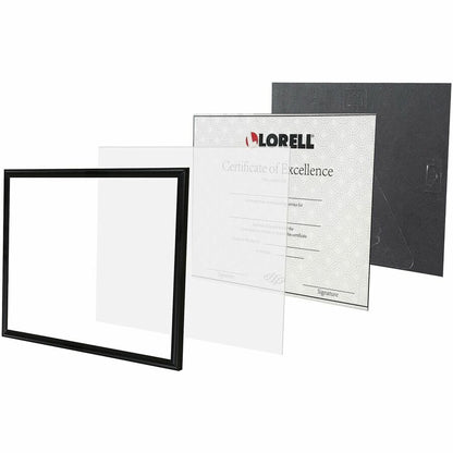 Lorell Certificate Frame, 8.50" x 11" Frame Size, Beveled Edge, Black (LLR49415)