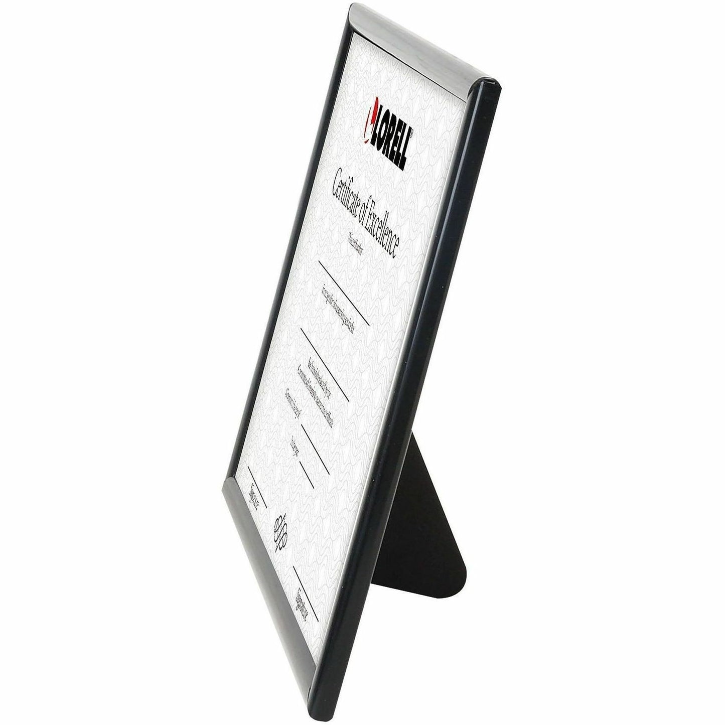 Lorell Certificate Frame, 8.50" x 11" Frame Size, Beveled Edge, Black (LLR49415)