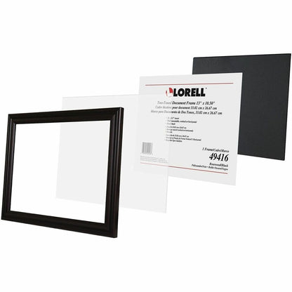 Lorell Two-toned Certificate Frame, 13" x 10.50", Black (LLR49416)
