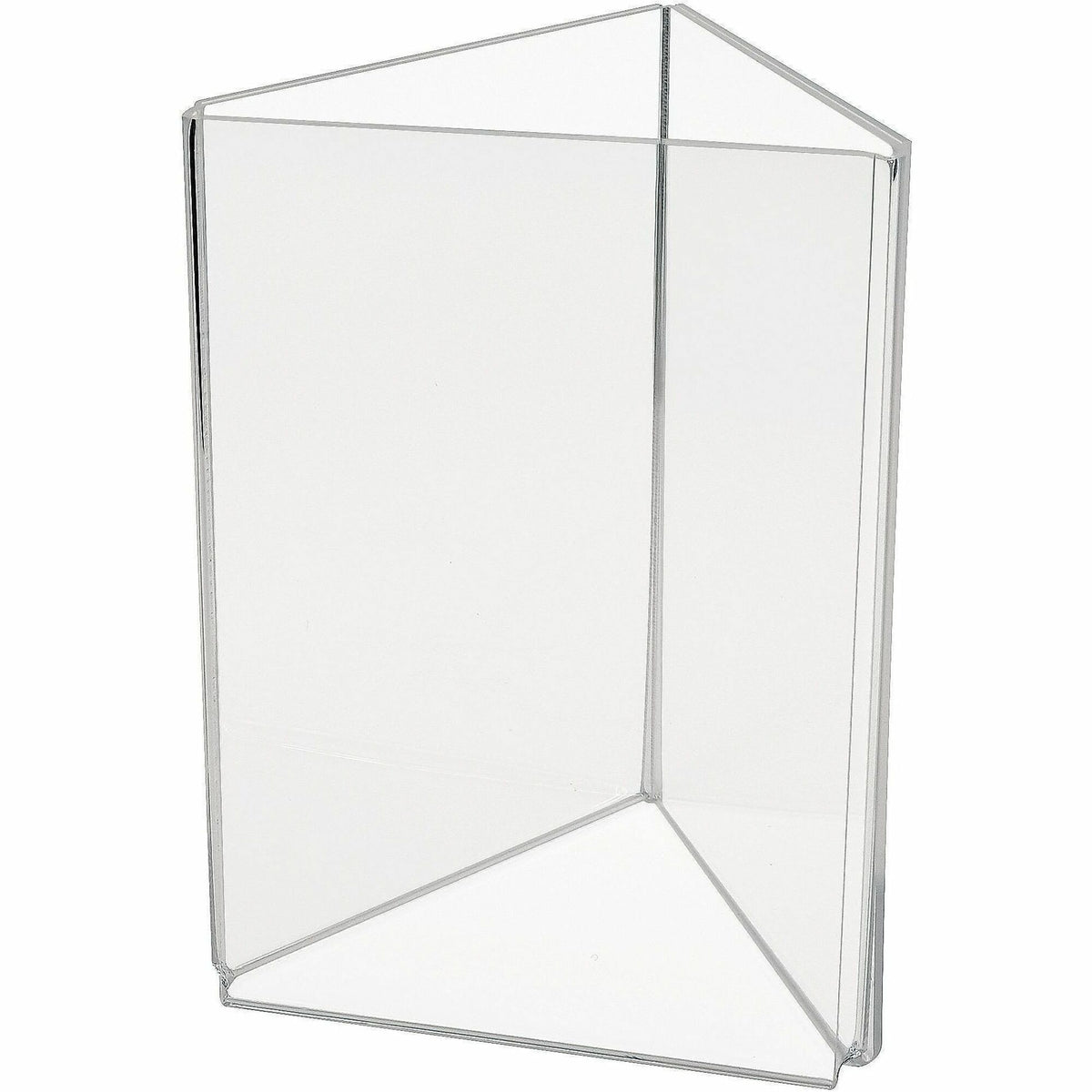 Deflecto 3-Sided Sign/Menu Holder, Support 4" x 6" Media, Clear, Plastic, Polystyrene (DEF4444)