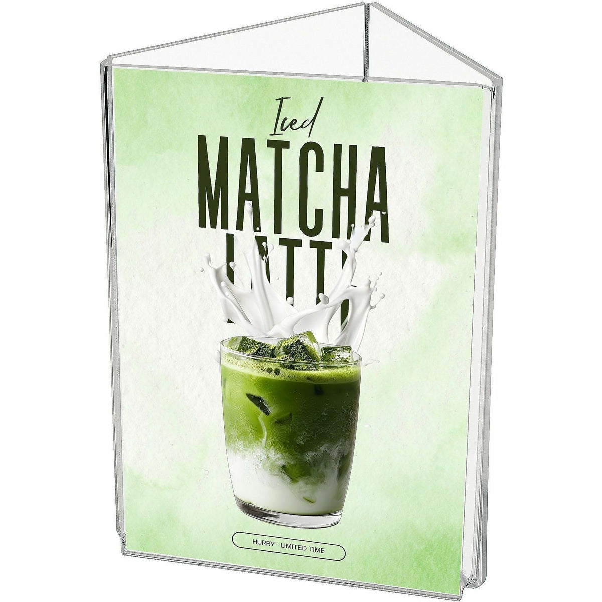 Deflecto 3-Sided Sign/Menu Holder, Support 4" x 6" Media, Clear, Plastic, Polystyrene (DEF4444)