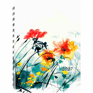 Rediform Essential Weekly/Monthly Planner, 12-Month, Jan 2027-Dec 2027, 1 Week, 1-Month Double Page Layout, Twin Wire (REDC101G01)