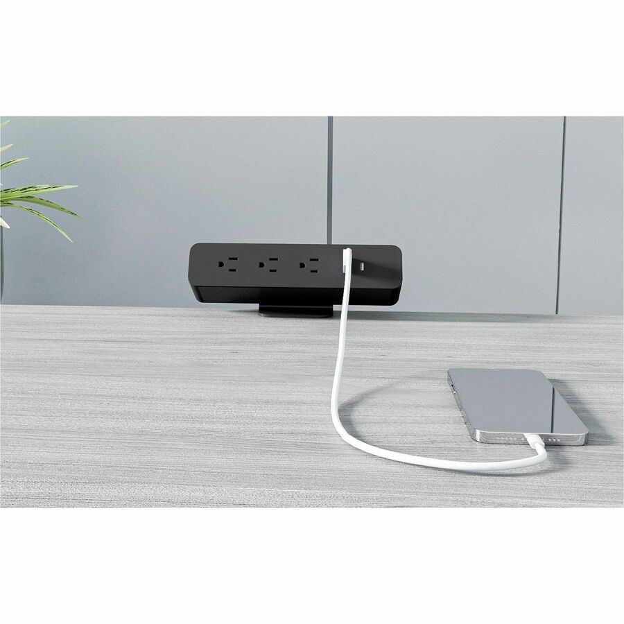 Lorell Power Outlet, 4 x Power Receptacles Desk Mountable (LLR34001)