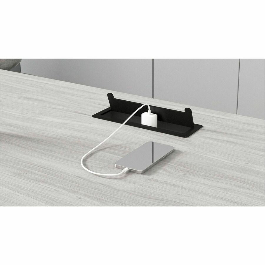 Lorell Power/Data Outlet, 5 x Power Receptacles, 120 V AC Desk Mountable (LLR34005)