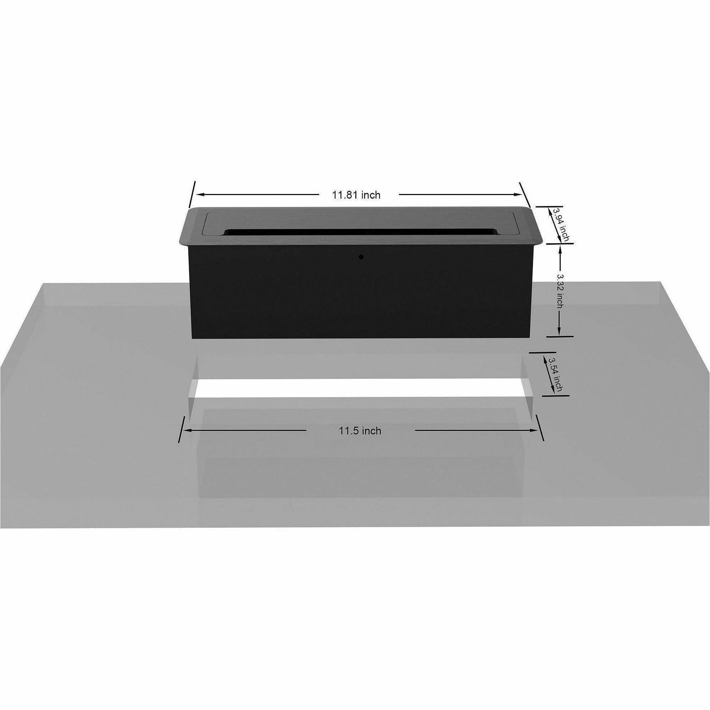 Lorell Power/Data Outlet, 5 x Power Receptacles, 120 V AC Desk Mountable (LLR34005)