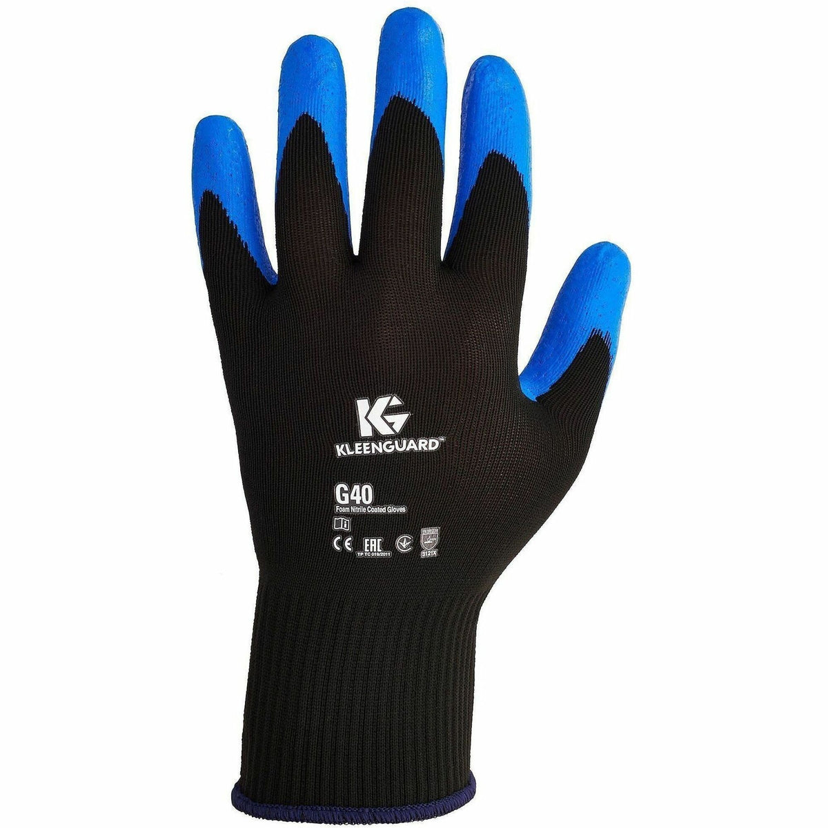 KleenGuard G40 Multi-Purpose Work Gloves, Small, Blue, Black, 5/Carton (ANS40225CT)