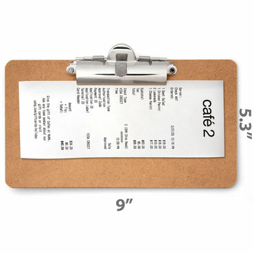 Officemate Landscape Memo/Receipt-Sized Clipboards, Storage for Receipt, Wood, 12/Carton (OIC83158)