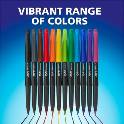 Expo® Vis-a-Vis Wet Erase Marker, Fine Bullet Tip, Black, Dozen (SAN16001A)