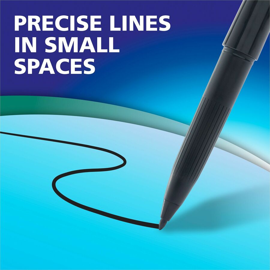 Expo® Vis-a-Vis Wet Erase Marker, Fine Bullet Tip, Black, Dozen (SAN16001A)
