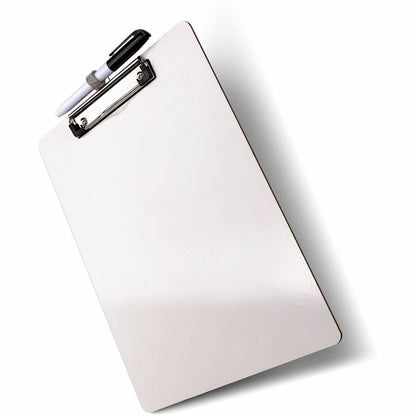 Officemate Reusable Dry-Erase Whiteboard Clipboards, 9" x 12 1/2", White, Storage for 70 Sheet, 6/Carton (OIC83161)