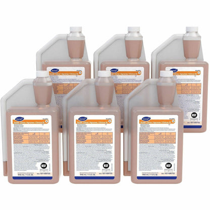 Diversey Neutral Floor Cleaner, 32 fl oz, Citrus Scent, 6/Carton (DVO101109755CT)