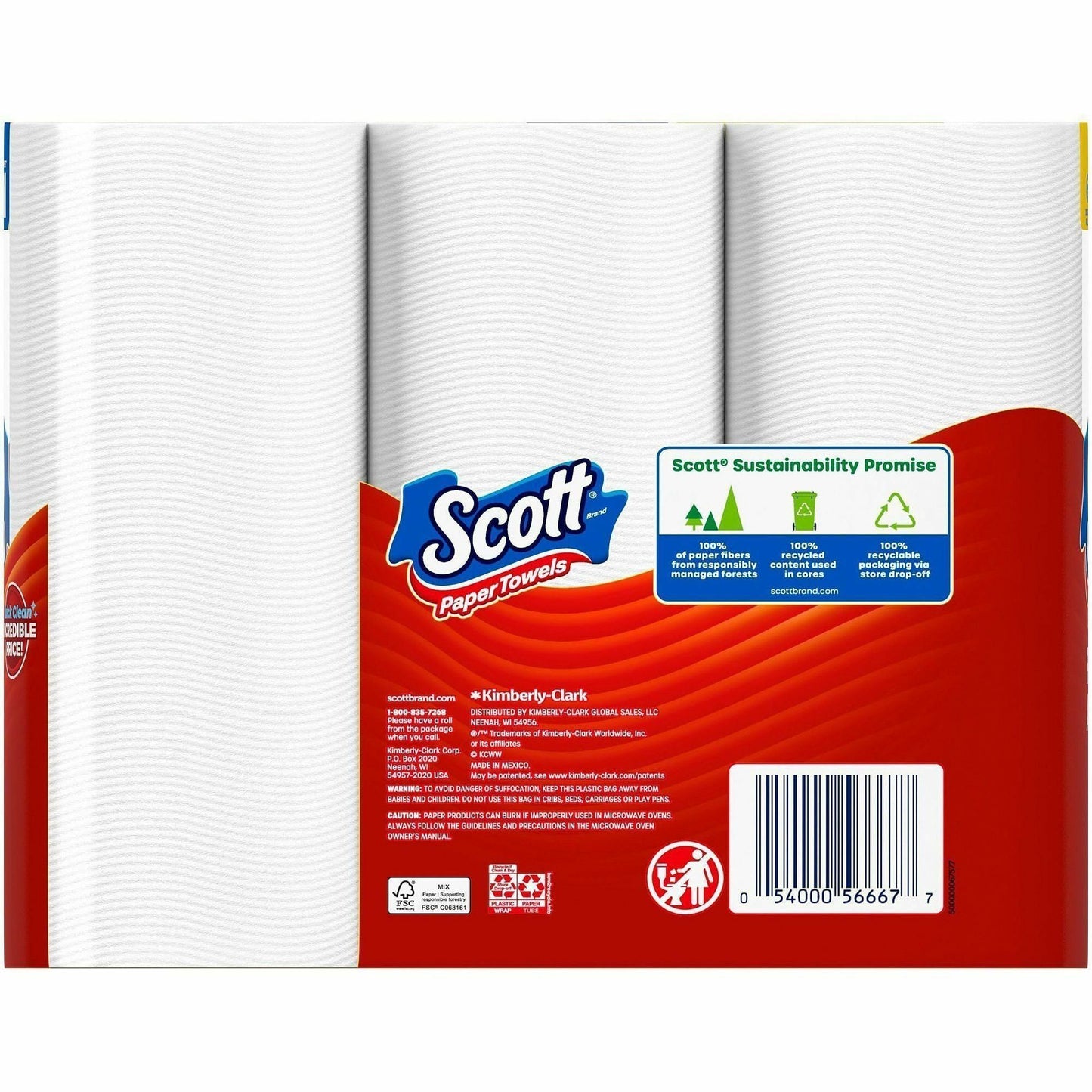 Scott Choose-A-Sheet Paper Towels, 6/Pack (KCC56668)