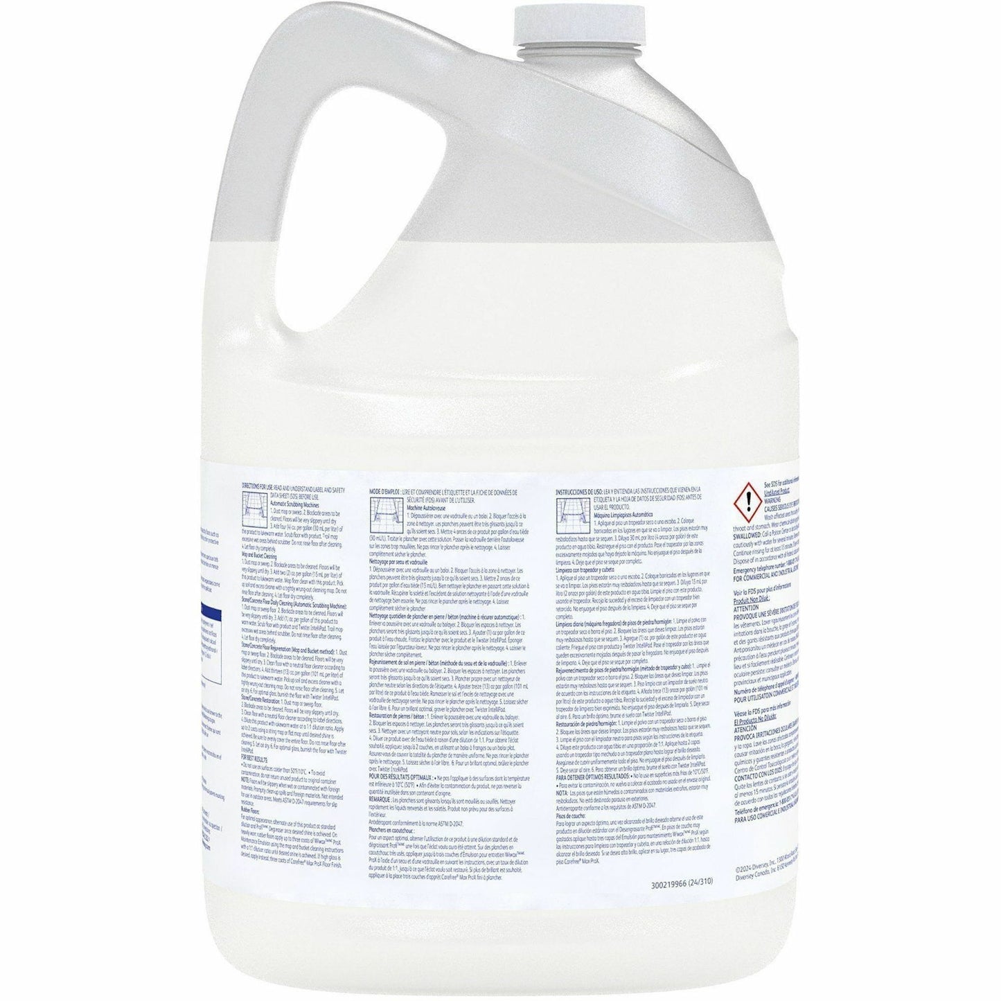 Diversey Care Wiwax Cleaning/Maintenance Emulsion, 128 fl oz (4 quart), 8.5 pH, Characteristic Scent (DVO101110064EA)