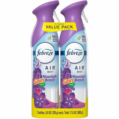 Febreze Air Effects Air Freshener, Spray, 8.8 fl oz, Gain Moonlight Breeze, Odor Neutralizer, 2/Pack (PGC17341)