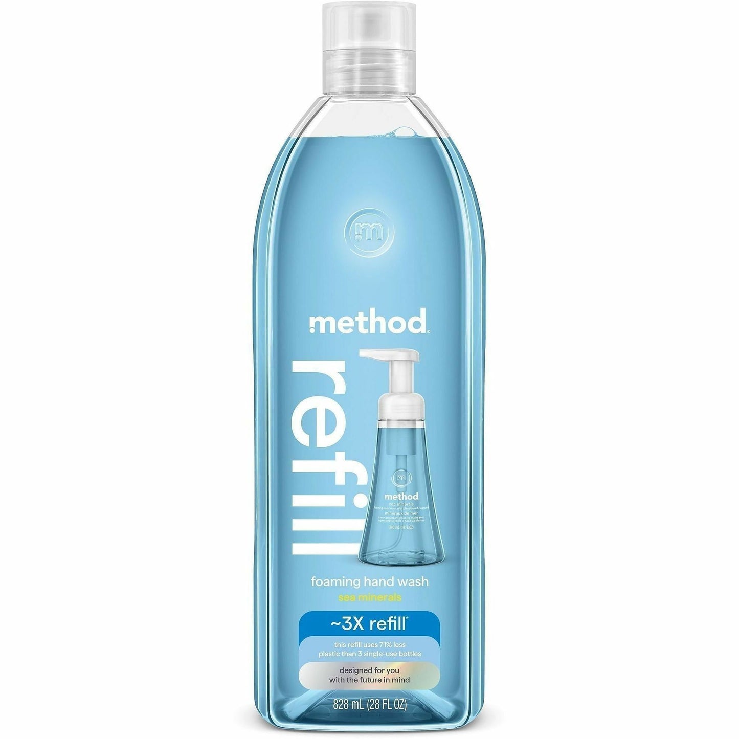 Method Waterfall Foaming Hand Wash Refill, Waterfall Scent, 28 fl oz, 4/Carton (MTH378024)
