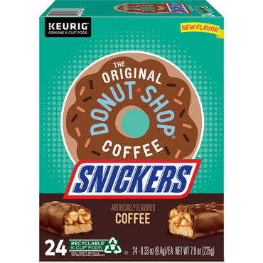 The Original Donut Shop K-Cup Snickers Coffee, Mild, Per Box, 24 K-Cup, Kosher, 4/Carton (GMT9608CT)