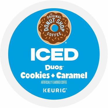 McCafe K-Cup Iced Duos Cookies & Caramel Coffee, Ice Coffee, Medium, Per Box, 24 K-Cup, 4/Carton (GMT9881CT)