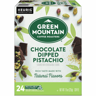 Green Mountain Coffee Roasters K-Cup Chocolate Dipped Pistachio Coffee, Medium, 24/Box, 4/Carton (GMT0158CT)