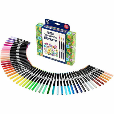 Crayola Color & Detail Marker Set, Multi Ink, 50/Pack (CYO586751)