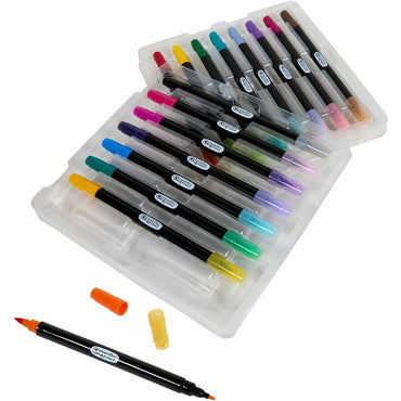 Crayola Dual-Ended Markers, Multi Ink, Water Based, 16/Pack (CYO586755)