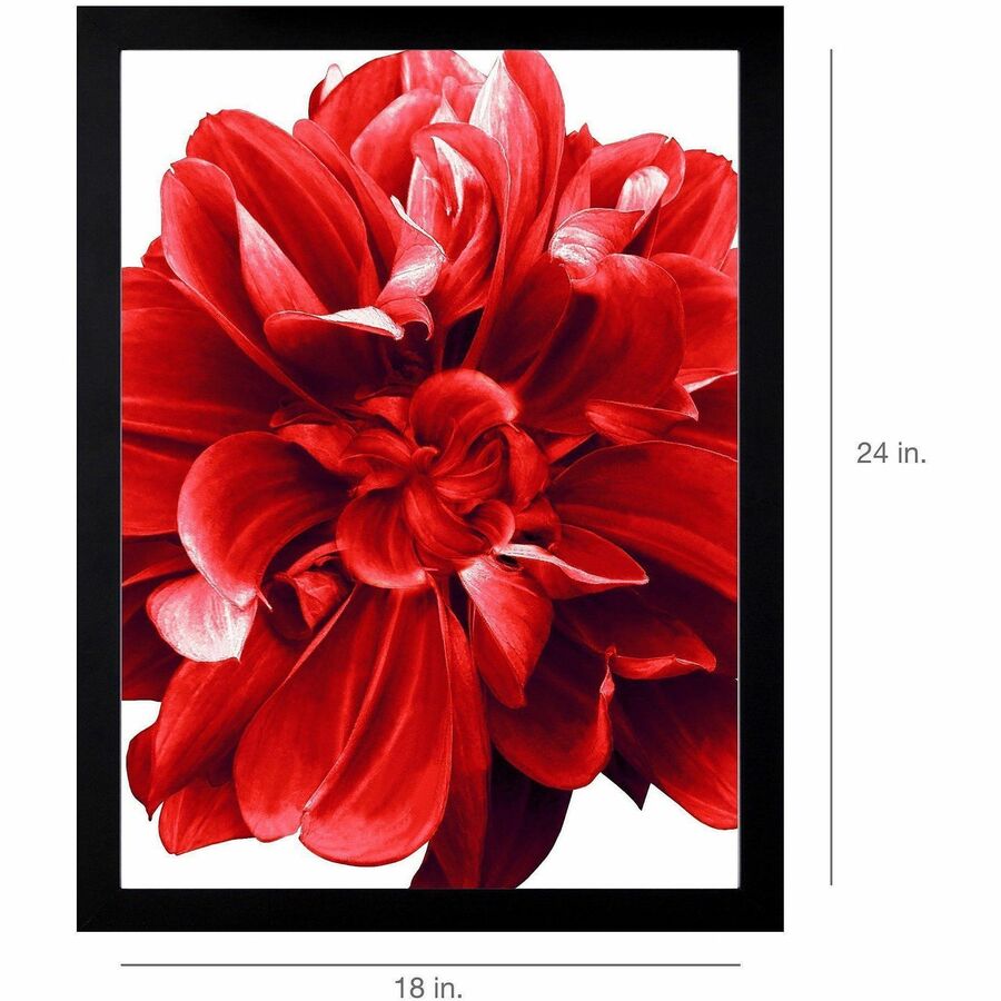 Lorell Wide Frame, 18" Frame Size, Rectangle, Horizontal, Vertical, Wood, Black, 8/Carton (LLR49312CT)