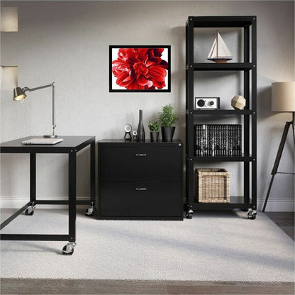 Lorell Wide Frame, 18" Frame Size, Rectangle, Horizontal, Vertical, Wood, Black, 8/Carton (LLR49312CT)