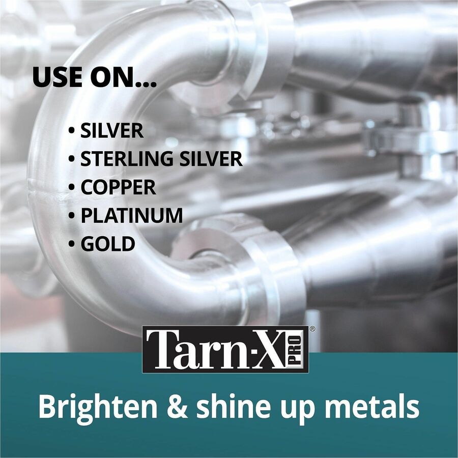 Tar-X Pro Tarn-X PRO Tarnish Remover, 128 fl oz, 0.85 to 1.05 pH, Acidic Scent, 4/Carton (JELFMTX1284PRO)