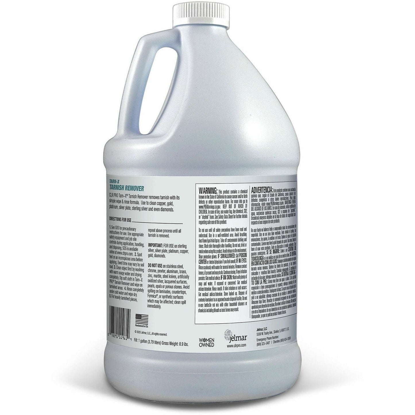 Tar-X Pro Tarn-X PRO Tarnish Remover, 128 fl oz, 0.85 to 1.05 pH, Acidic Scent, 4/Carton (JELFMTX1284PRO)