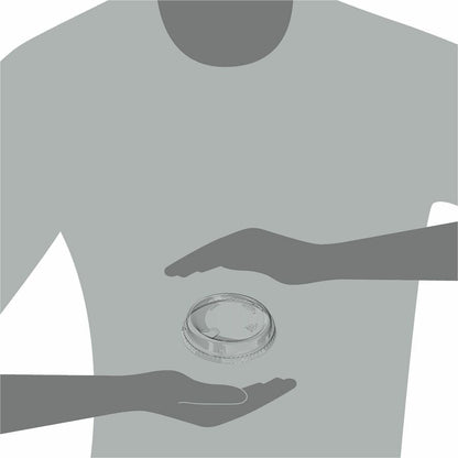 Dart Prima Strawless Plastic Lids, Fits 12 oz to 26 oz Cold Cups, Clear, 100/Pack (DCC626NSLPK)