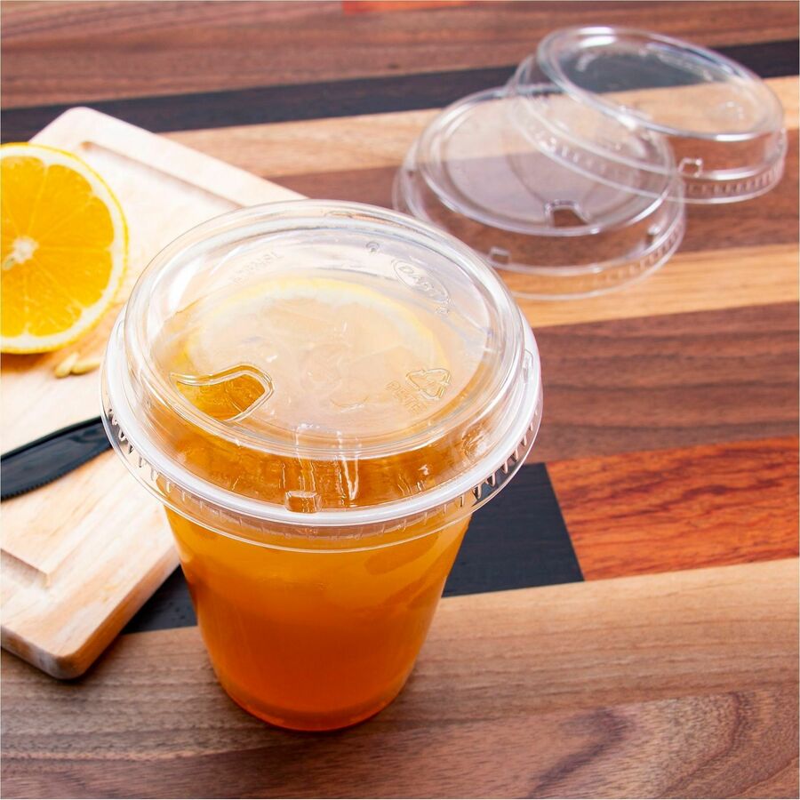 Dart Prima Strawless Plastic Lids, Fits 12 oz to 26 oz Cold Cups, Clear, 100/Pack (DCC626NSLPK)