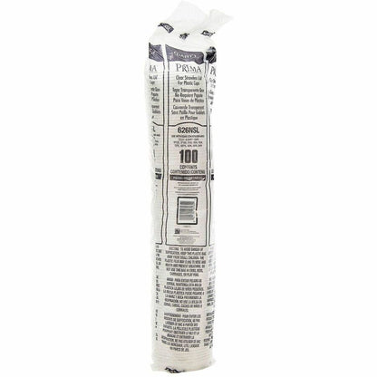 Dart Prima Strawless Plastic Lids, Fits 12 oz to 26 oz Cold Cups, Clear, 100/Pack (DCC626NSLPK)