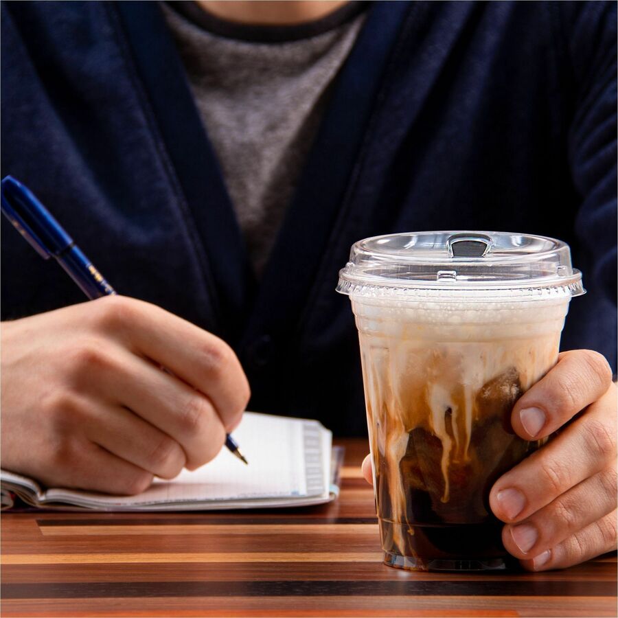 Dart Prima Strawless Plastic Lids, Fits 12 oz to 26 oz Cold Cups, Clear, 100/Pack (DCC626NSLPK)