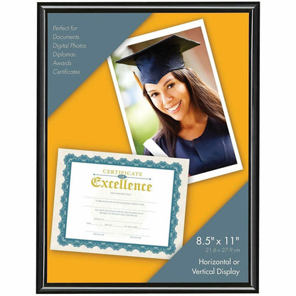 Victory Light U-Channel Document Frame, 8.5 x 11, Black (VLUVS4503B811B)