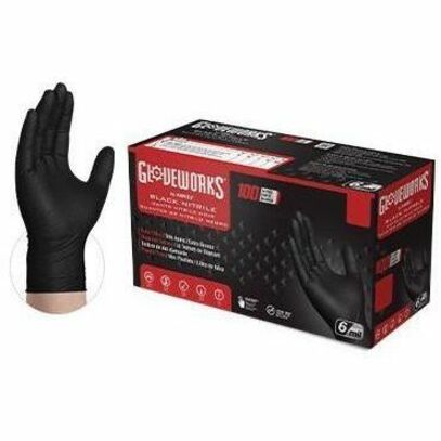 Gloveworks Powder-Free Industrial RDT Nitrile Gloves, Medium, 100/Box (AMXGWBN44100)