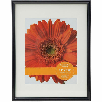 Victory Light Plastic Poster Frame with Mat, 8 x 10 Insert, Black (VLUVF0023B1114)