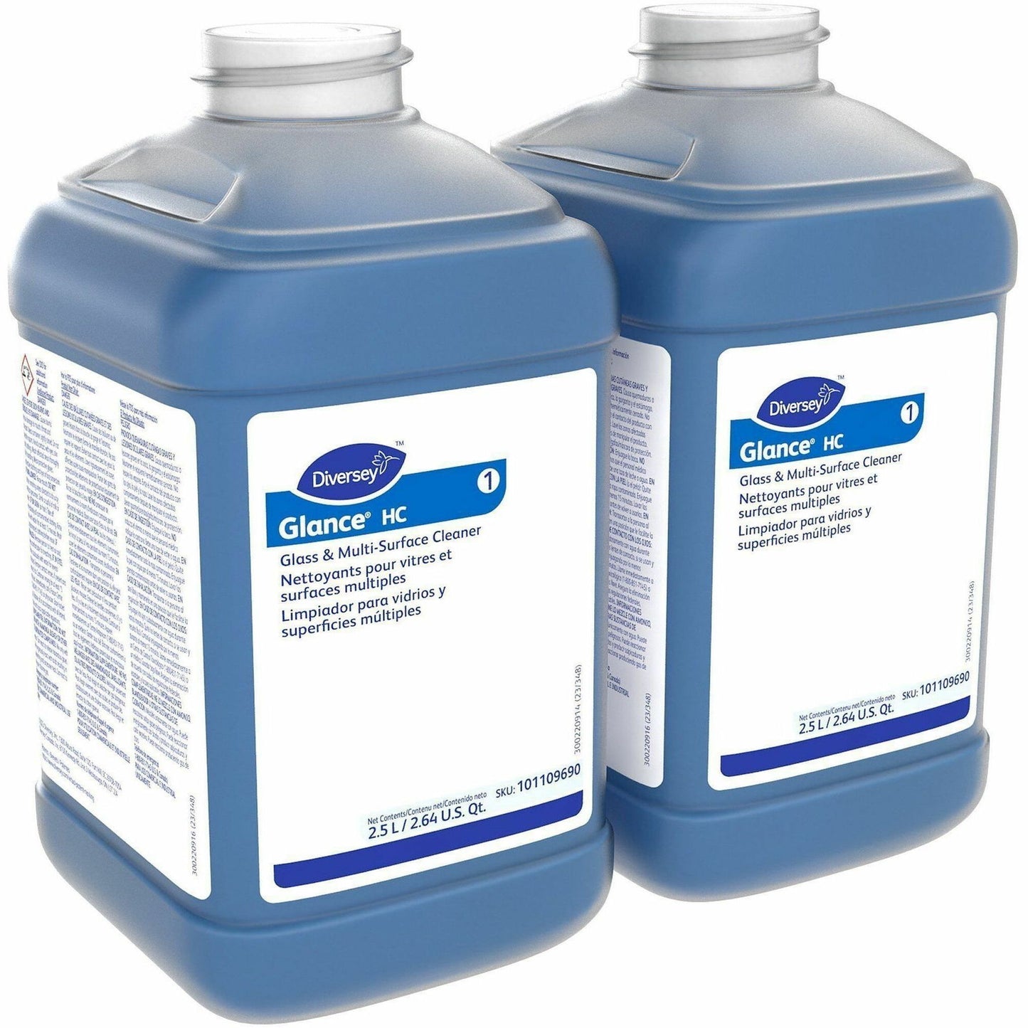 Diversey Care Glance Glass & Multi-Surface Cleaner, 84.5 fl oz, 2/Carton (DVO101109690CT)