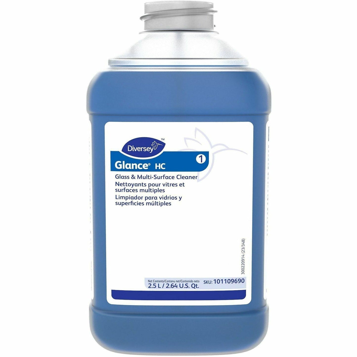 Diversey Care Glance Glass & Multi-Surface Cleaner, 84.5 fl oz, 2/Carton (DVO101109690CT)