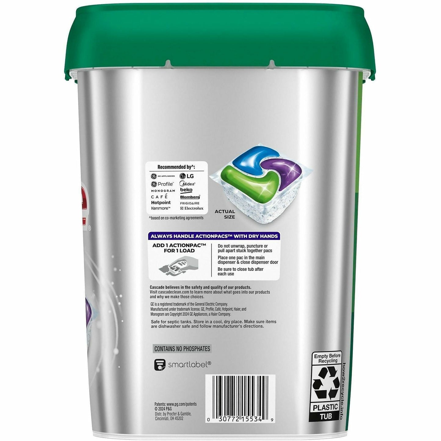 Cascade Platinum ActionPacs, 59/Tub (PGC15681EA)