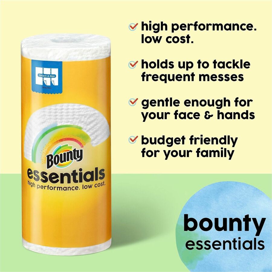 Bounty Essentials Select-A-Size, 2 Ply, 108 Sheets/Roll, 2/Pack (PGC14019PK)