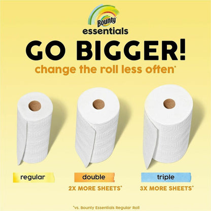 Bounty Essentials Select-A-Size, 2 Ply, 108 Sheets/Roll, 2/Pack (PGC14019PK)