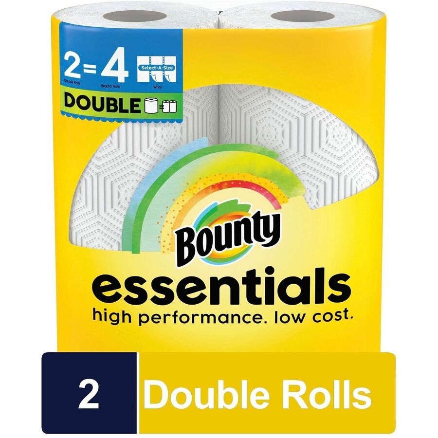 Bounty Essentials Select-A-Size, 2 Ply, 108 Sheets/Roll, 2/Pack (PGC14019PK)