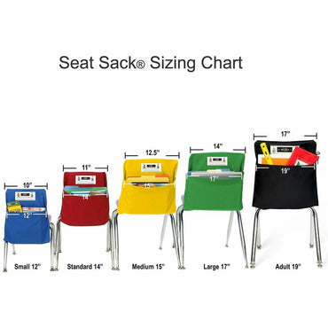 Seat Sack 1-Pocket, 17" x 2", Red, 1 Pocket(s), Chair, Durable, Desk Space, Washable, Expandable (SSK10117)