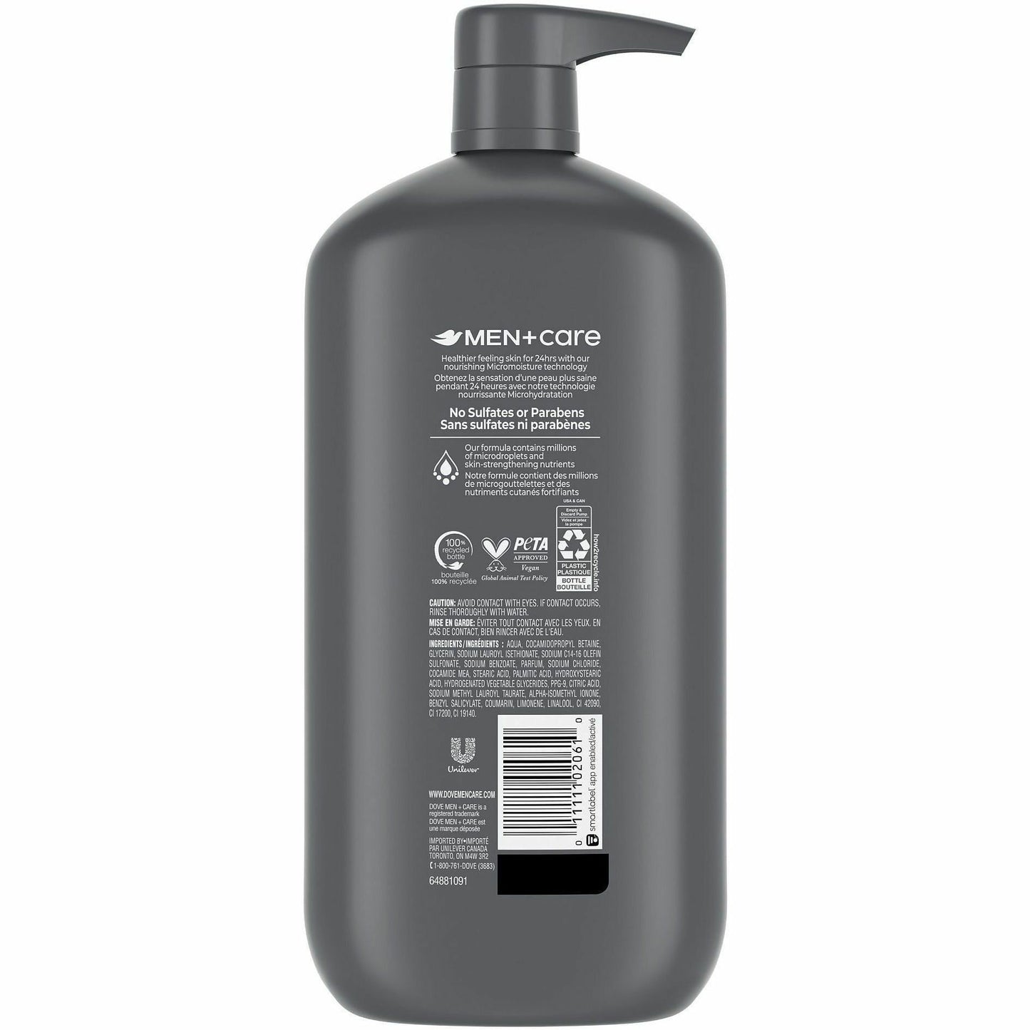 Dove Men+Care Clean Comfort 2-in-1, Cedarwood, Lemon Scent, 30 fl oz (UNI02061)