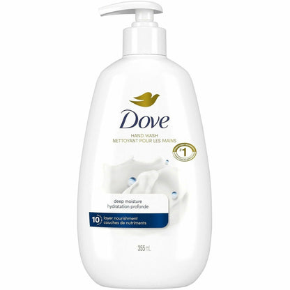 Dove Advanced Care Deep Moisture Hand Wash, 12 oz, 4/Carton (UNI104058CT)