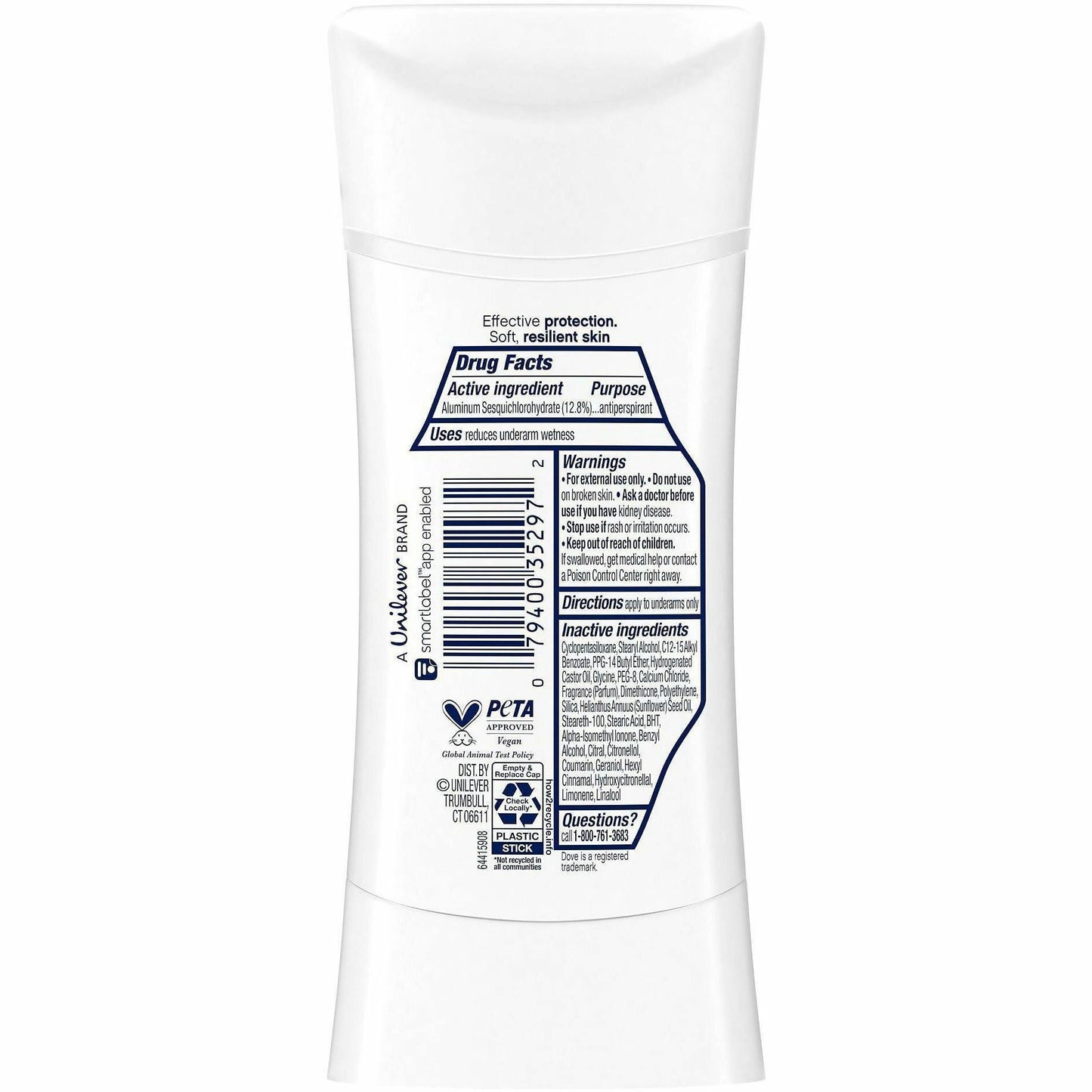 Dove Advanced Care Cool Essentials Antiperspirant Deodorant Stick, Stick, 2.60 oz, 3 Day, Long Lasting  (UNI35297)